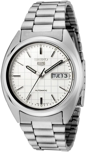 Seiko 5 SNXF05K1 39 mm Gri Çelik Otomatik Erkek Kol Saati - 4