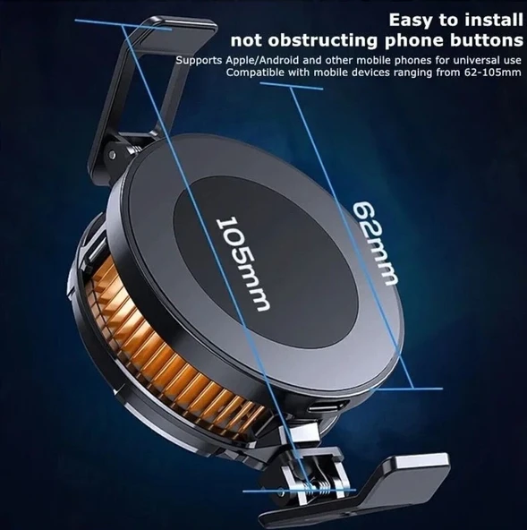 Serreha CX07 Memo Telefon Soğutucu Kablolu Rgb Fan Manyetik Mıknatıslı Magsafe Destekli Ultra Güçlü - 3