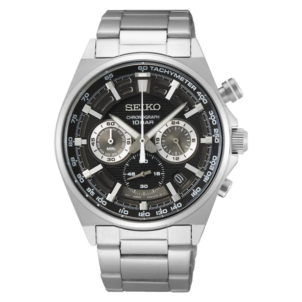 Seiko Kronograf SSB397P Quartz Kronograflı Çelik Gri Siyah Kadran 10 ATM Erkek Kol Saati - 1
