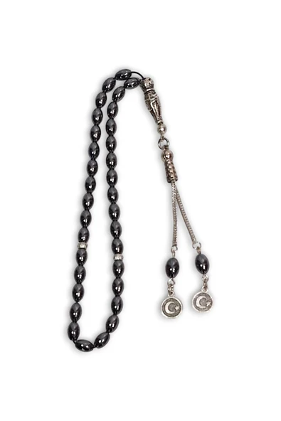 Arpa Kesim Hematit Taşı Tesbih 508-2