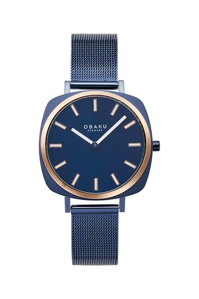 Obaku Denmark V296LXSLML Quartz Hasır Lacivert Safir Cam 32 mm Kadın Kol Saati - 2