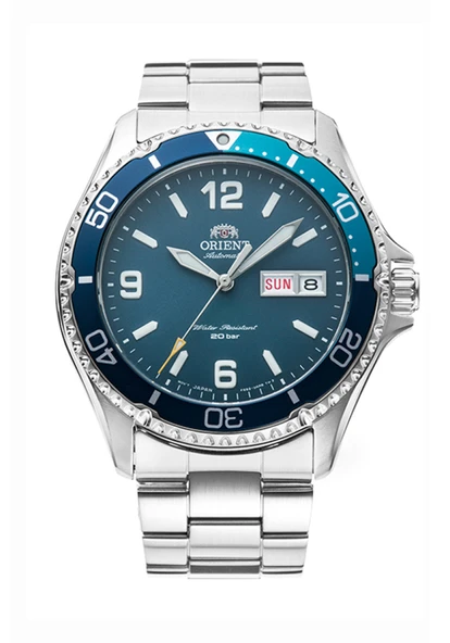 Orient RA-AA0818L39B Kurmalı Otomatik Çelik Gri Mavi Kadran 20 ATM 42 mm Erkek Kol Saati