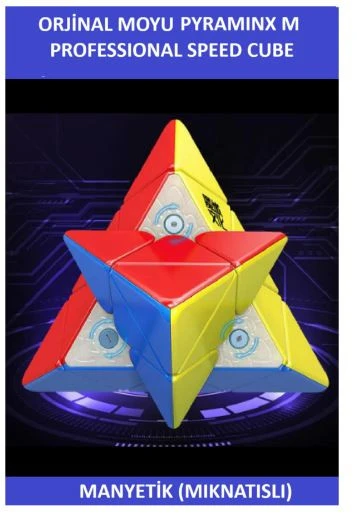 MOYU MANYETİK 3x3 PYRAMINX PROFESYONEL SPEED CUBE-3X3 ZEKA KÜPÜ-SABIR KÜPÜ-WCA KÜPÜ - 2