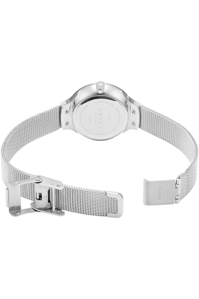 Obaku Denmark V241LXCWMC Quartz Hasır Gri Beyaz Kadran 29 mm Kadın Kol Saati - 5