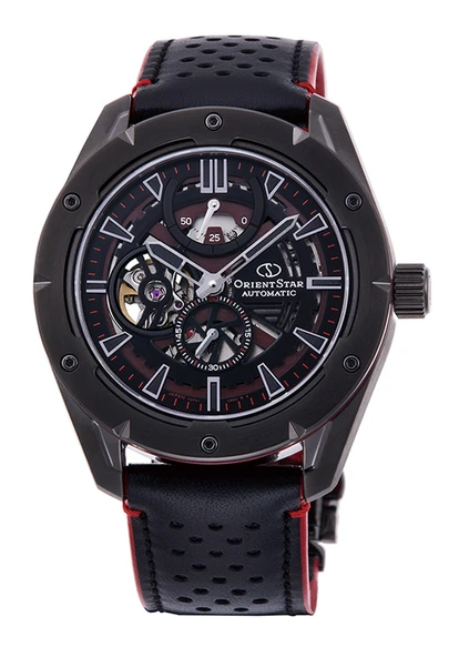 Orient Star RE-AV0A03B00B KurOtomatik Deri Siyah Safir Cam 10 ATM 43 mm Erkek Kol Saati