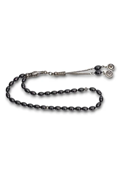 Arpa Kesim Hematit Taşı Tesbih 508-2 - 3