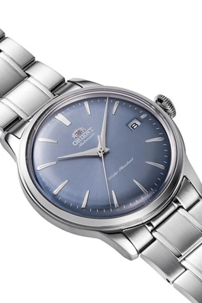 Orient Bambino Kurmalı Otomatik Çelik Gri Mavi Kadran Kristal Cam 38 mm Erkek Kol Saati - 3