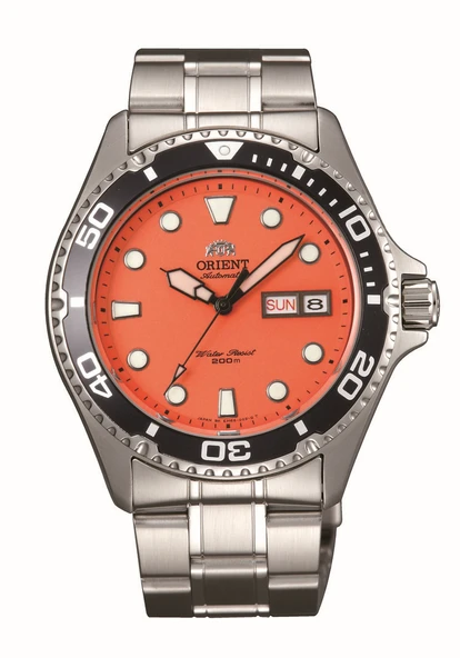 Orient FAA02006M9 42 mm Çelik Turuncu Kadran KurOtomatik Erkek Kol Saati