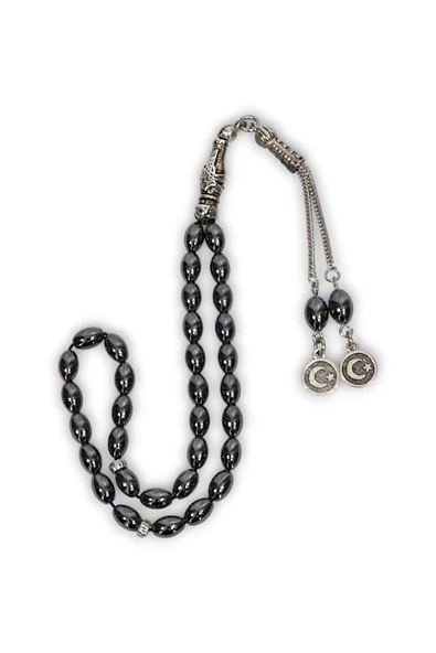 Arpa Kesim Hematit Taşı Tesbih 508-2 - 4