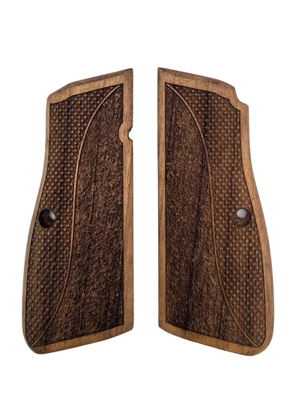 Browning HP Uyumlu Muadil Ahşap Kabze Klasik Parça Desenli Model 064