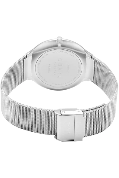 Obaku Denmark V240LXCWMC Quartz Hasır Gri Beyaz Kadran Safir Cam 34 mm Kadın Kol Saati - 4