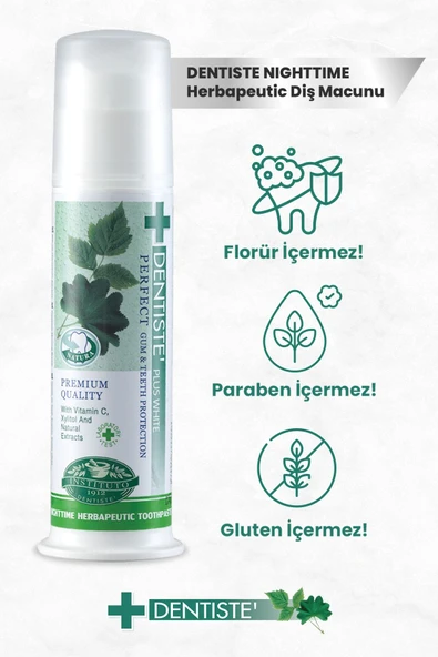 Dentiste Plus Dentiste Nighttime Herbapeutic Ağız Kokusu Önleyici Pompalı Diş Macunu 120 gr - 3
