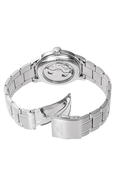 Orient Bambino Kurmalı Otomatik Çelik Gri Mavi Kadran Kristal Cam 38 mm Erkek Kol Saati - 4