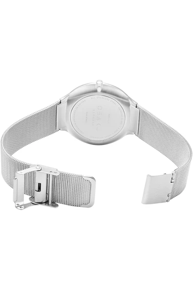 Obaku Denmark V240LXCWMC Quartz Hasır Gri Beyaz Kadran Safir Cam 34 mm Kadın Kol Saati - 5