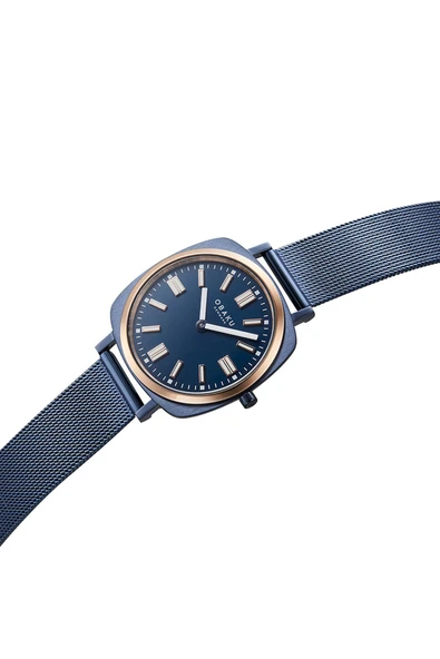 Obaku Denmark V296LXSLML Quartz Hasır Lacivert Safir Cam 32 mm Kadın Kol Saati - 3