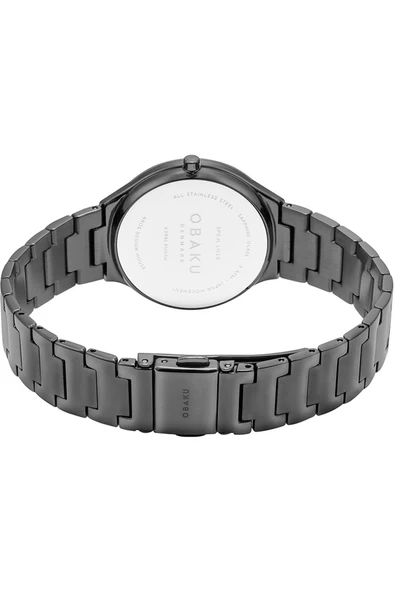 Obaku Denmark V290LXUUSU Çelik Safir Kristal Gri 32 mm Kadın Kol Saati - 9