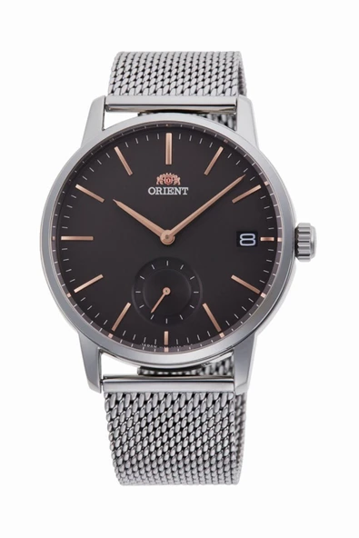 Orient RA-SP0005N10B Quartz Çelik Hasır Gri Kahverengi Kadran Kristal Mineral 39 mm Erkek Kol Saati