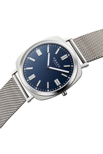 Obaku Denmark V296GXCLMC Quartz Hasır Gri Lacivert Kadran Safir Cam 40 mm Erkek Kol Saati - 7