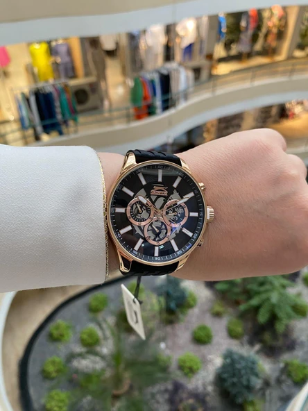 Slazenger SL.09.2127.2.03 Quartz Silikon Siyah 45 mm Erkek Kol Saati - 4