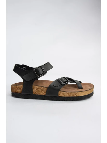 Fox Shoes Siyah Kadın Sandalet H777786009 - Resim 2