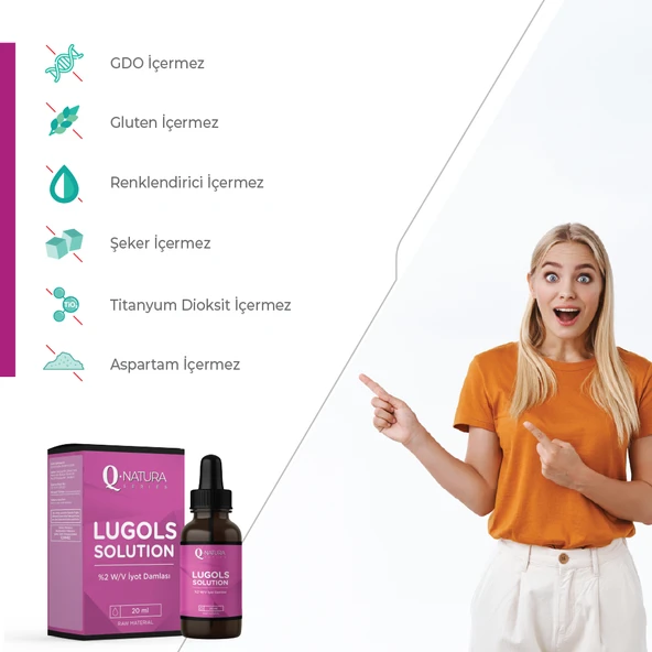 Lugols Solution % 2 İyot Damla 20 ml - 4 ADET + Roll-on Başlık Hediyeli ! - Resim 3