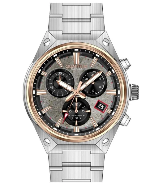 Quantum HNG1172.550 Quartz Çelik Gri 45 mm Erkek Kol Saati