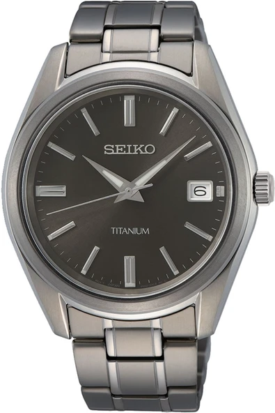 Seiko SUR375P1 Quartz Çelik Gri Titanyum Kasa Siyah Kadran 10 ATM  40 mm Erkek Kol Saati - 4