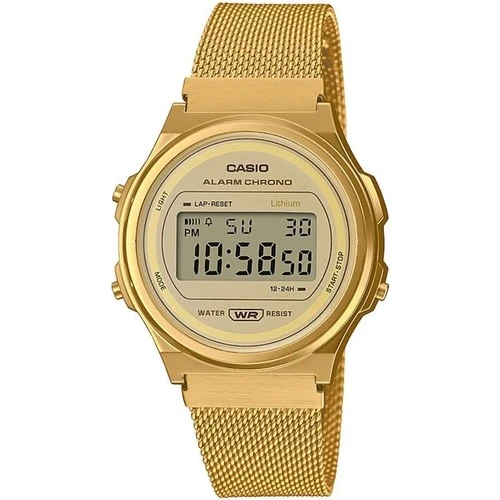 Casio A171WEMG-9ADF 37 mm Hasır Kordonlu Kronolu Kadın Kol Saati - 2