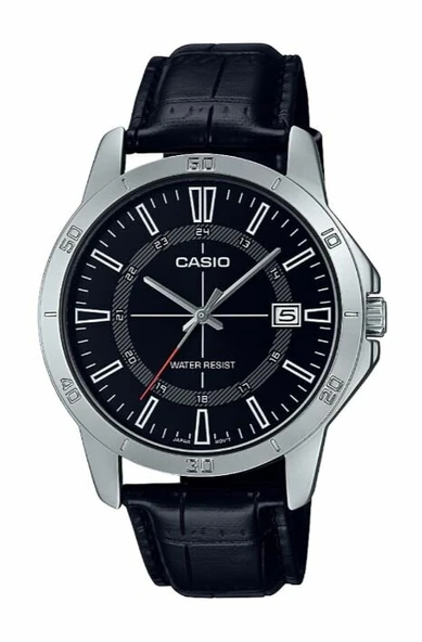 Casio MTP-V004L-1CUDF Quartz Deri Siyah 42 mm Erkek Kol Saati