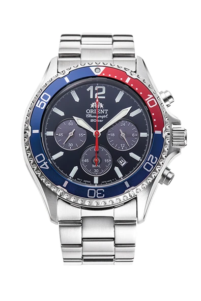 Orient RA-TX0201L10B Otomatik Çelik Gri Lacivert Kadran Safir Cam 20 ATM 43 mm Erkek Kol Saati