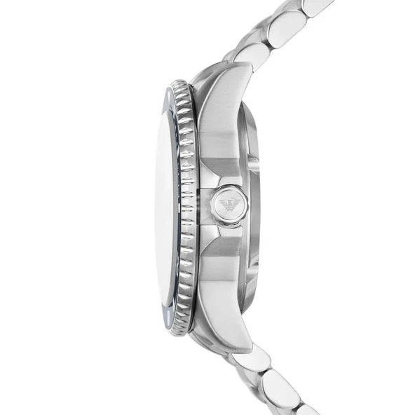 Emporio Armani AR60079 Otomatik Çelik Gri Mavi Kadran Safir Cam 20 ATM 42 mm Erkek Kol Saati - 2