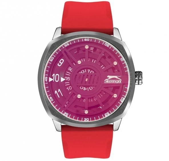Slazenger SL.09.2211.1.04 Quartz Silikon Kırmızı 50 mm Erkek Kol Saati - 2