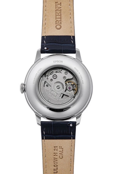 Orient RA-AK0806L30B Kurmalı Otomatik Sun&Moon Deri Lacivert 42 mm Erkek Kol Saati - 4