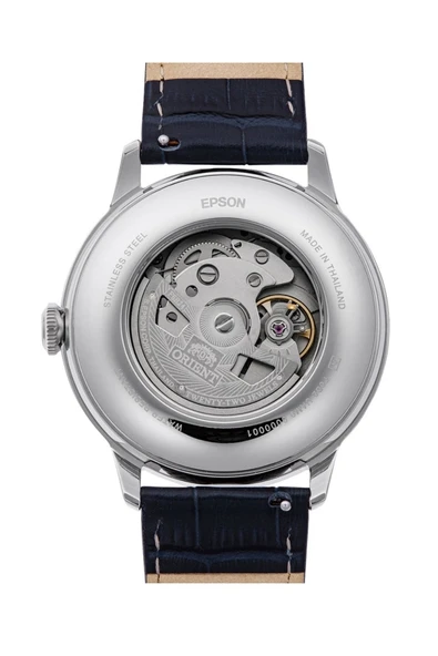 Orient RA-AK0806L30B Kurmalı Otomatik Sun&Moon Deri Lacivert 42 mm Erkek Kol Saati - 3