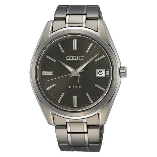 Seiko SUR375P1 Quartz Çelik Gri Titanyum Kasa Siyah Kadran 10 ATM  40 mm Erkek Kol Saati - 3