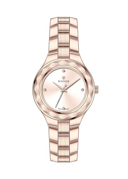 Wainer WA.18041-C Quartz Swiss Made Çelik Rose 34 mm Kadın Kol Saati