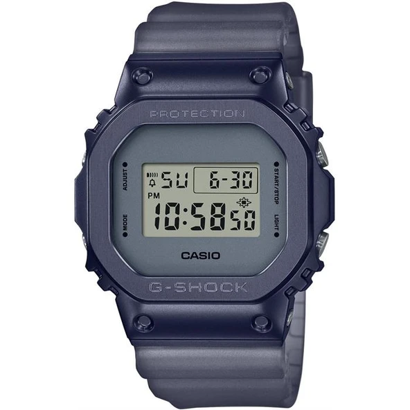 Casio GM-5600MF-2DR Dijital Silikon Gri 20 ATM 38 mm Erkek Kol Saati - Resim 4