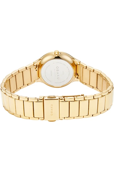Obaku Denmark V276LEGISG Quartz Çelik Gold Beyaz Kadran Kristal Cam 30 mm Kadın Kol Saati - 9