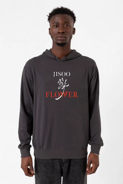 Jisoo Flower Füme Erkek 2ip Kapşonlu