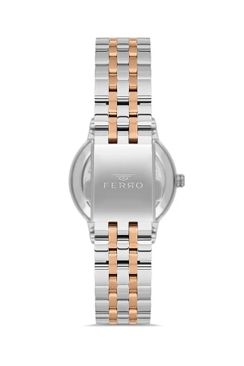 Ferro Quartz Çelik Rose/Gri 30 mm Kadın Kol Saati - 3