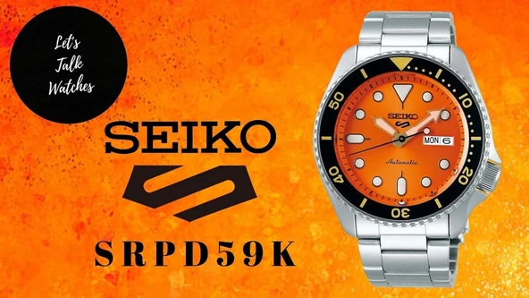 Seiko SRPD59K1 Otomatik Çelik Gri Turuncu Kadran Hardlex Cam 10 ATM 42 mm Erkek Kol Saati - 9