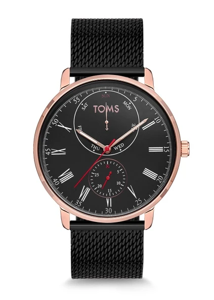 Toms Siyah Hasır Kordon Erkek Kol Saati TM1899C-951-R TM1899C-951-R