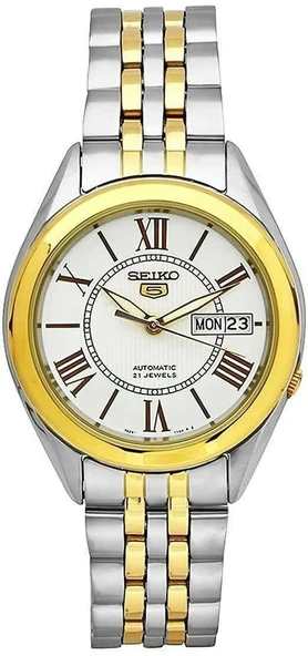 Seiko 5 SNKL36J1 Japan Otomatik Çelik Altın/Gri 39 mm Erkek Kol Saati - 2
