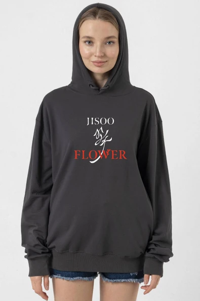 Jisoo Flower Füme Kadın 2ip Kapşonlu