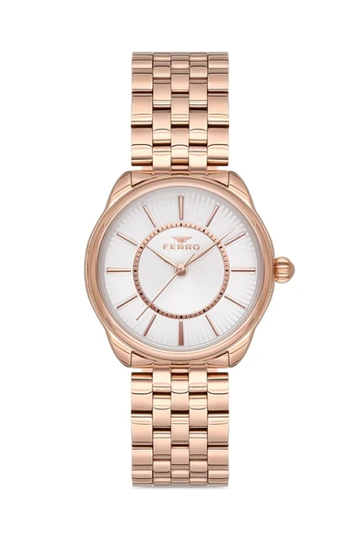 Ferro 32 mm Rose Çelik Kordon Kadın Kol Saati F21152A-C F21152A-C