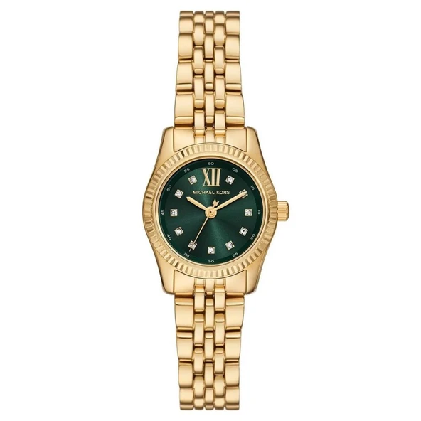 Michael Kors MK4842 Quartz Çelik Altın Rengi Yeşil Kadran 26 mm Kadın Kol Saati