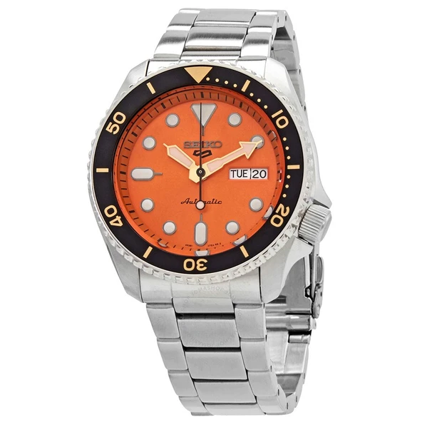 Seiko SRPD59K1 Otomatik Çelik Gri Turuncu Kadran Hardlex Cam 10 ATM 42 mm Erkek Kol Saati - 10