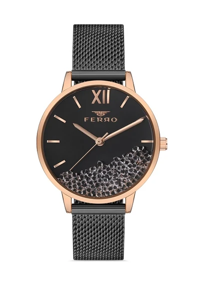 Ferro 32 mm Siyah Hasır Kordon Kadın Kol Saati F21934C-Q F21934C-Q ürün görseli