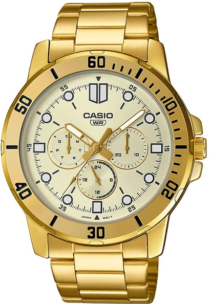 Casio MTP-VD300G-9EUDF Quartz Çelik Altın Rengi 45 mm Erkek Kol Saati - 3