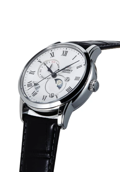 Orient RA-AK0008S30B Kurmalı Otomatik Deri Siyah Sun&Moon 43 mm Erkek Kol Saati - 3